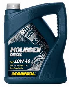 MANNOL MOLIBDEN DIESEL 10w40 CG-4 5л п/синтетика, масло моторное